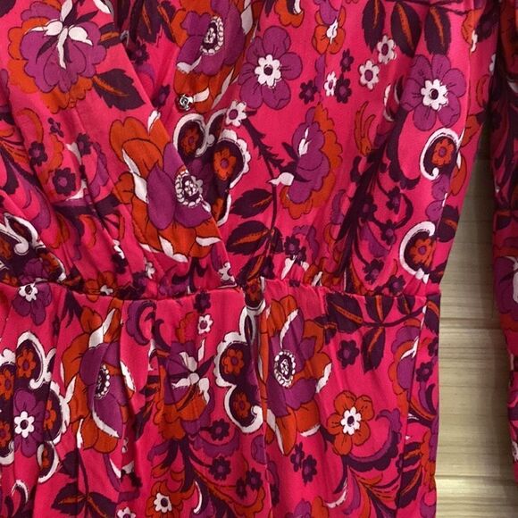 Maeve By Anthropologie Size Medium Wrap Front Tulip Hem Long Sleeve Dress - Picture 8 of 16